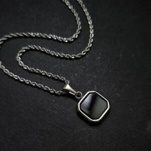گردنبند اونیکس مردانه کد N1021