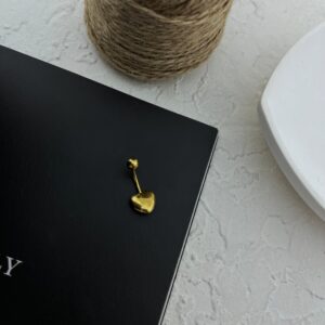 پیرسینگ ناف استیل زنانه مدل قلب کد P4853
