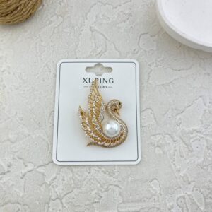 گل سینه زنانه ژوپینگ مدل قو کد G4183