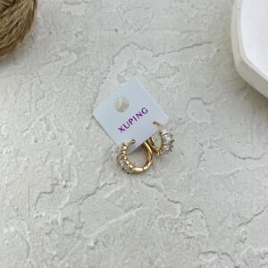 گوشواره زنانه ژوپینگ مدل نگین جواهری کد E6252