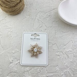 گل سینه زنانه ژوپینگ مدل برف جواهری کد G4184