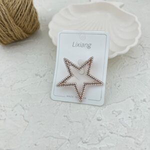 گل سینه زنانه مدل ستاره کد G4080