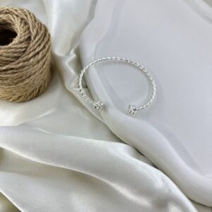 بنگل زنانه مدل گره و موج کد B5471