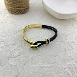 بنگل زنانه چرمی مدل قایق بادبانی کد B5324