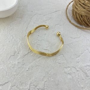 بنگل زنانه مدل موج کد B5453