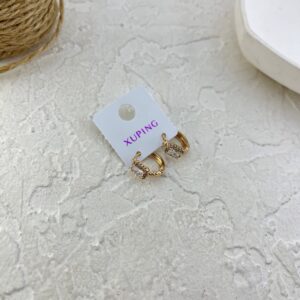 گوشواره زنانه ژوپینگ مدل نگین جواهری کد E6249