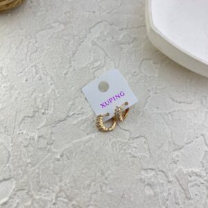 گوشواره زنانه ژوپینگ مدل نگین جواهری کد E6246