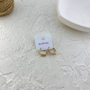 گوشواره زنانه ژوپینگ مدل نگین جواهری کد E6244