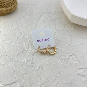 گوشواره زنانه ژوپینگ مدل نگین جواهری کد E6235