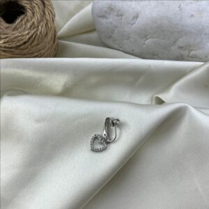 پیرسینگ ناف فیک زنانه مدل قلب کد P4906