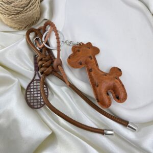 آویز کیف چارم بگ زرافه چرمی کد J4144