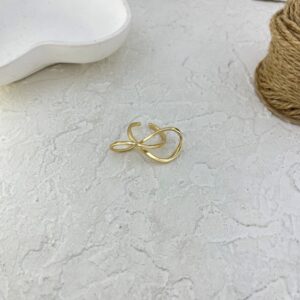 انگشتر زنانه مینیمال مدل پیچ کد R51752