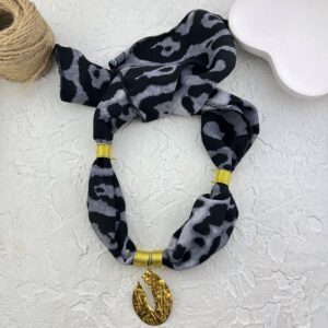 گردنبند زنانه پارچه ای مدل پلنگی کد N5164