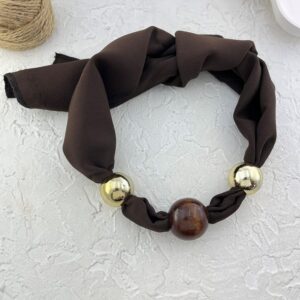 گردنبند زنانه پارچه ای مدل توپی کد N5174