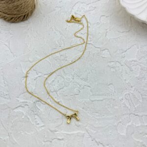 گردنبند زنانه مدل پاپیون کد N5063