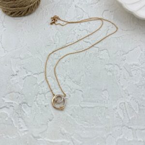 گردنبند زنانه مدل دایره ماه ستاره کد N5055