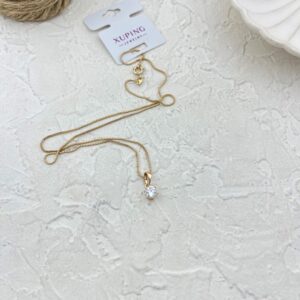 گردنبند زنانه ژوپینگ مدل نگین جواهری کد N5047