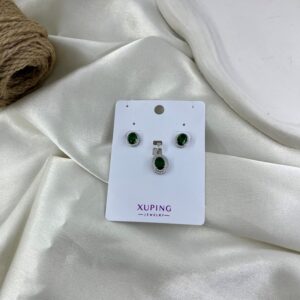 نیم ست زنانه ژوپینگ جواهری مدل زمرد کد M4386
