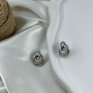 گوشواره زنانه مدل دایره کد E6490