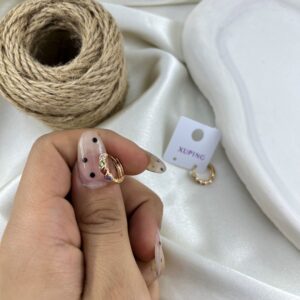 گوشواره زنانه ژوپینگ مدل نگین رنگی کد E6492