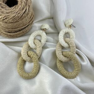گوشواره زنانه مدل حصیری کد E6390
