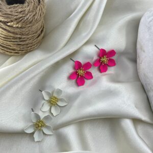 گوشواره زنانه مینیمال مدل گل کد E6466