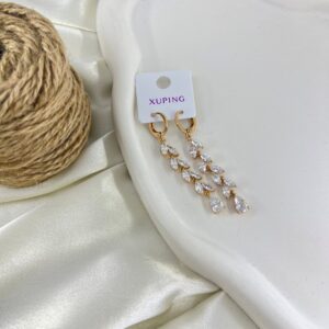 گوشواره زنانه ژوپینگ مدل جواهری کد E6370