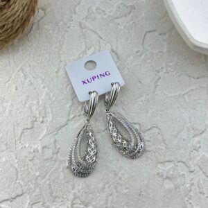 گوشواره زنانه ژوپینگ مدل جواهری کد E6277