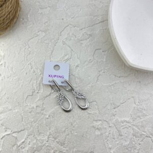 گوشواره زنانه ژوپینگ مدل گل جواهری کد E6279
