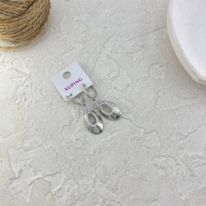 گوشواره زنانه ژوپینگ مدل گل جواهری کد E6280