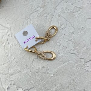 گوشواره زنانه ژوپینگ مدل گل جواهری کد E6292