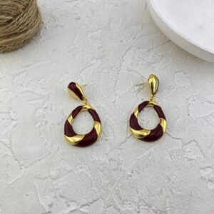 گوشواره زنانه مدل میناکاری کد E6212