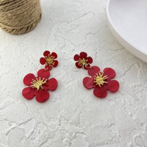 گوشواره زنانه مدل گل کد E6103