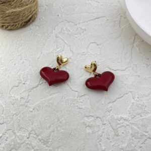 گوشواره زنانه مدل قلب کد E6109
