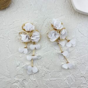 گوشواره زنانه پارچه ای مدل گل کد E6096