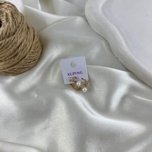 گوشواره زنانه ژوپینگ مدل پروانه و مروارید کد E6480