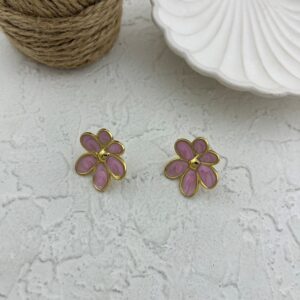 گوشواره زنانه میناکاری مدل گل کد E5789