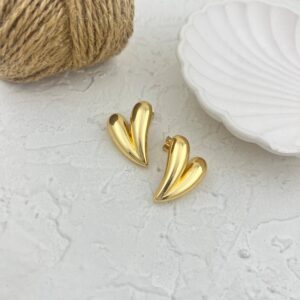 گوشواره زنانه مدل مینیمال طرح قلب کد E5712