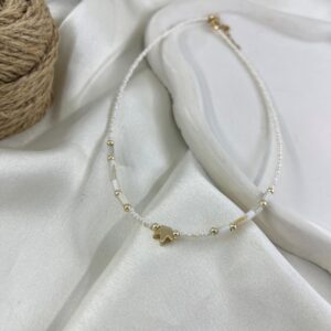 گردنبند زنانه مهره ای تابستانی مدل تاج کد N5266