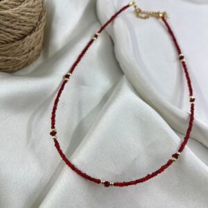 گردنبند زنانه مهره ای تابستانی مدل الماس کد N5265