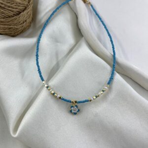 گردنبند زنانه مهره ای تابستانی مدل گل کد N5264