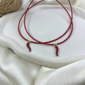 گردنبند زنانه مهره ای تابستانی مدل فلفل کد N5239