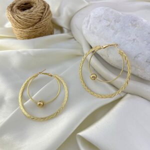 گوشواره زنانه مدل حلقه ای کد E6367
