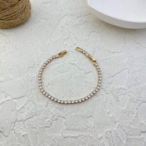 دستبند زنانه ژوپینگ مدل نگین تنیسی کد B5319