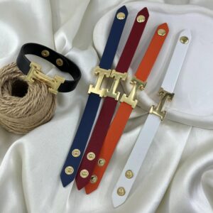 دستبند زنانه چرمی مدل هرمس کد B5536
