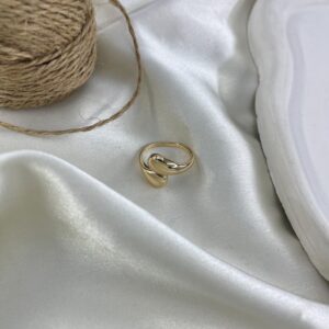 انگشتر زنانه مدل آینه ای اشک کد R51820