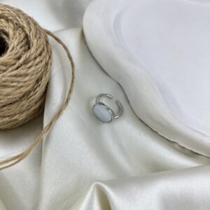 انگشتر زنانه مدل سنگی رزین دایره کد R51788