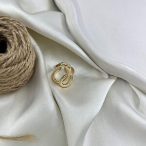 انگشتر زنانه مدل پیچ و حلقه کد R51813